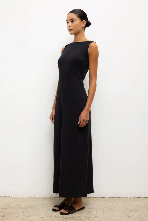 Nando Boatneck Maxi Dress - Black - Image 4