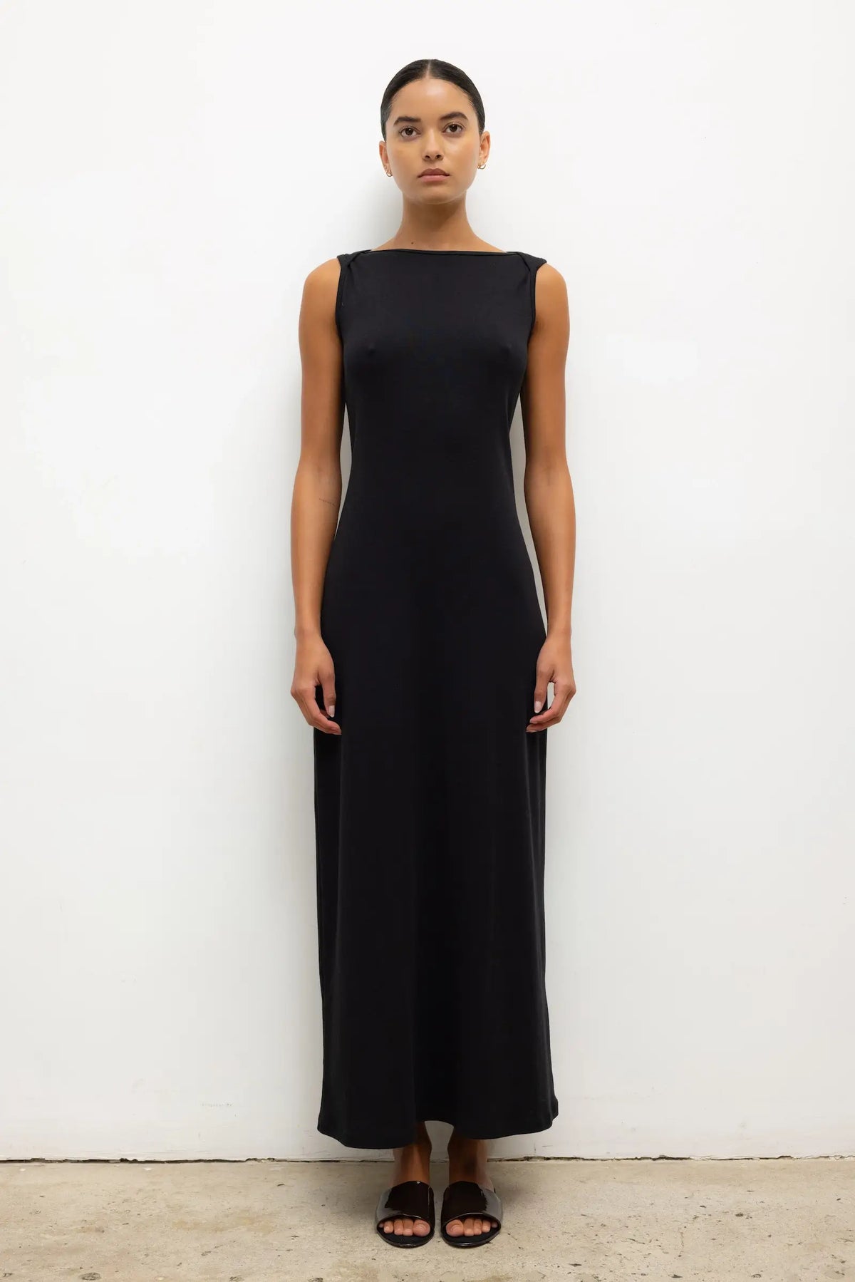 Nando Boatneck Maxi Dress - Black - Image 1