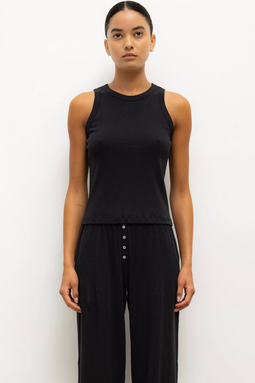 Nando High Neck Tank - Black - Image 1