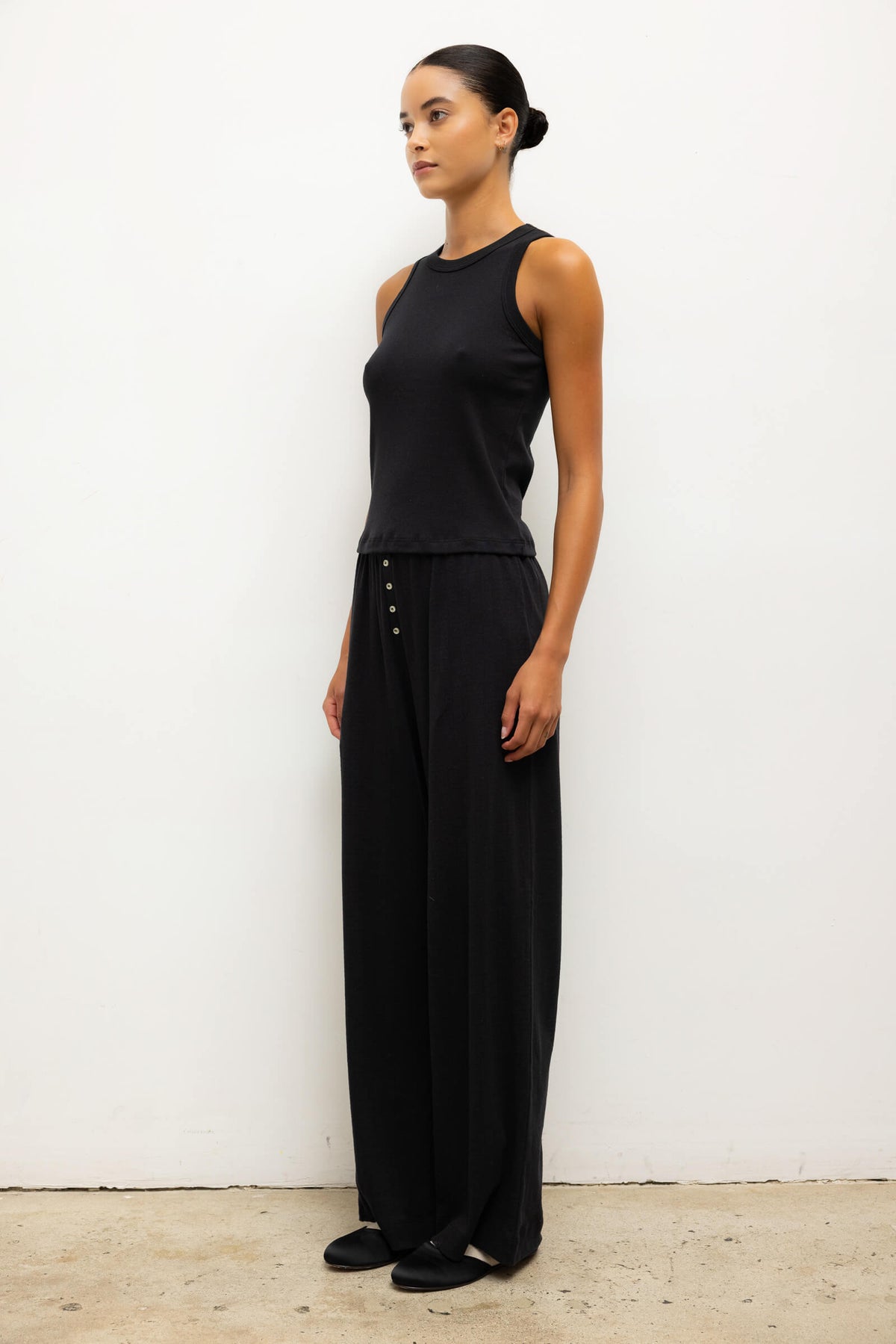 Nando High Neck Tank - Black - Image 6
