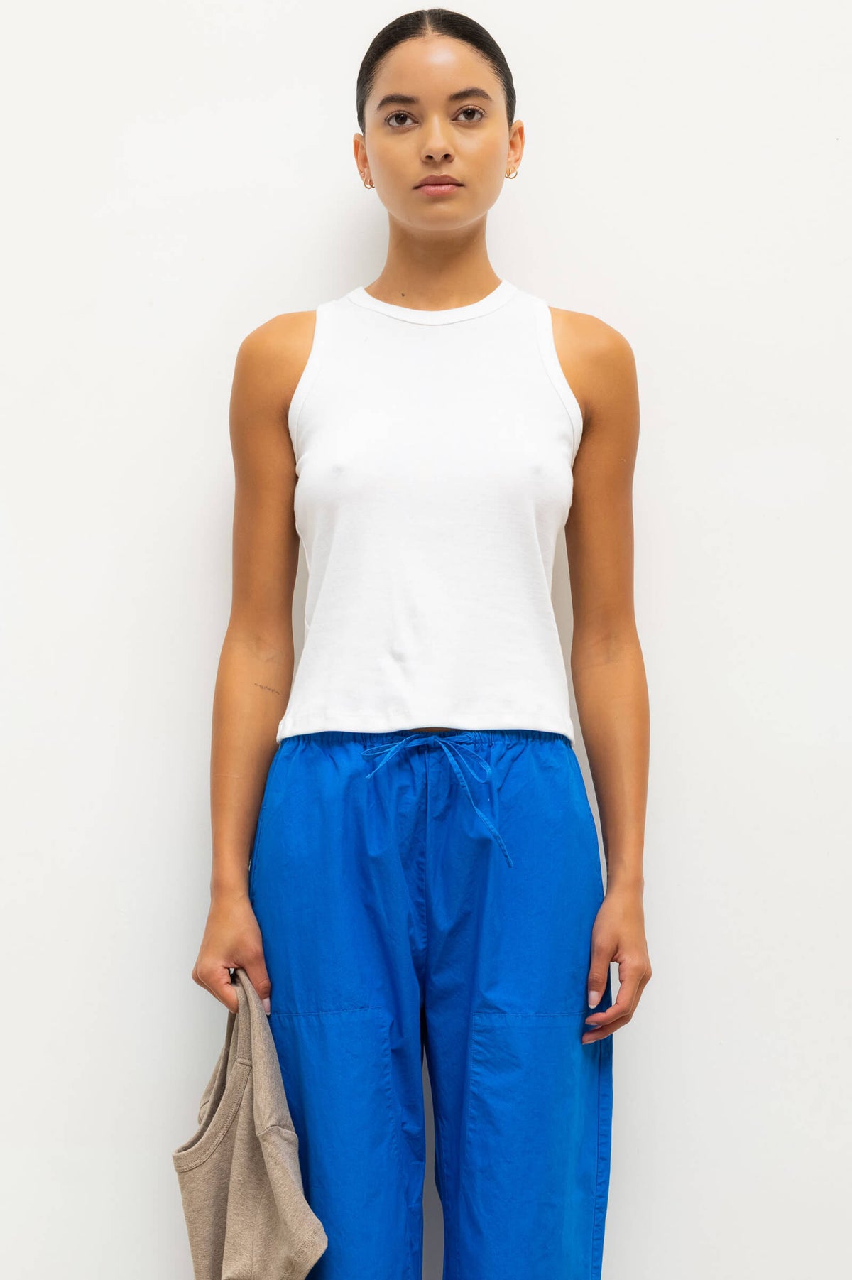 Nando High Neck Tank - White - Image 1