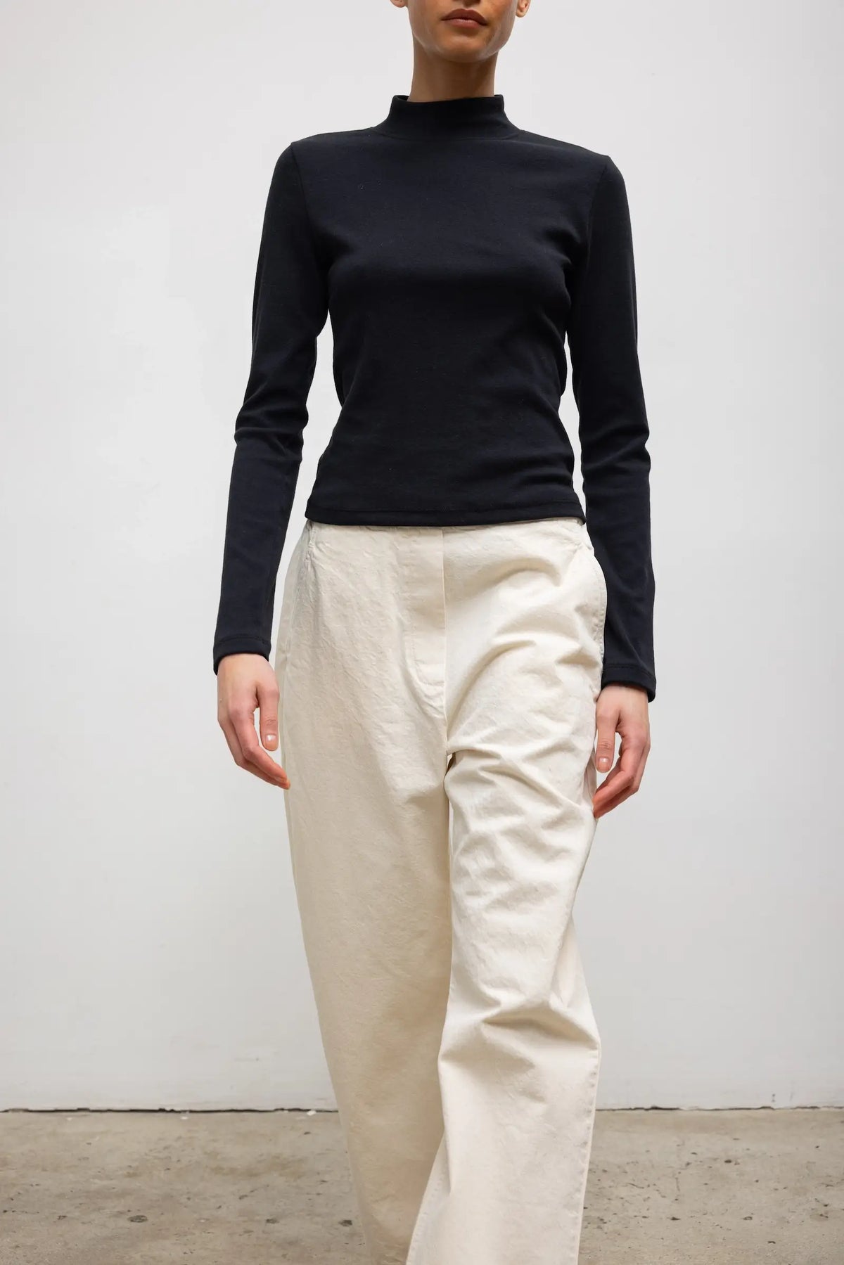 Nando Long Sleeve Mockneck - Black - Image 5
