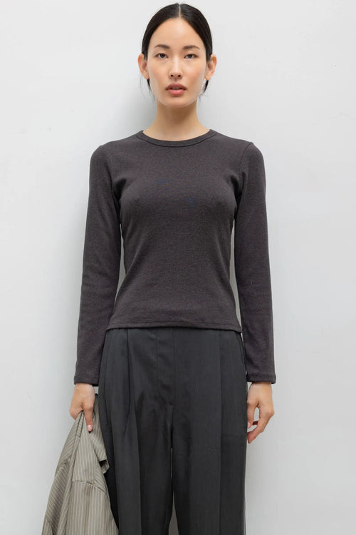 Nando Slim Fit Long Sleeve - Hickory Melange - Image 1