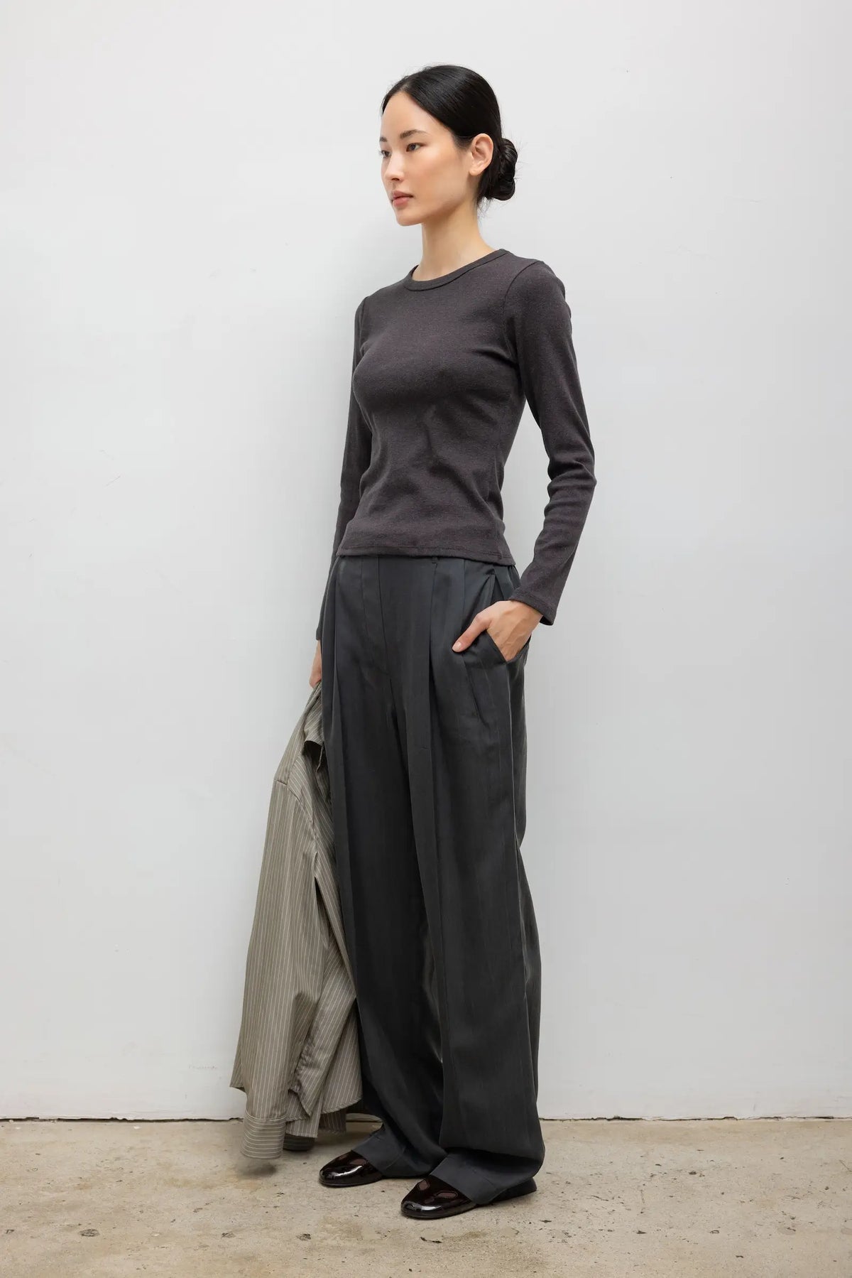 Nando Slim Fit Long Sleeve - Hickory Melange - Image 6