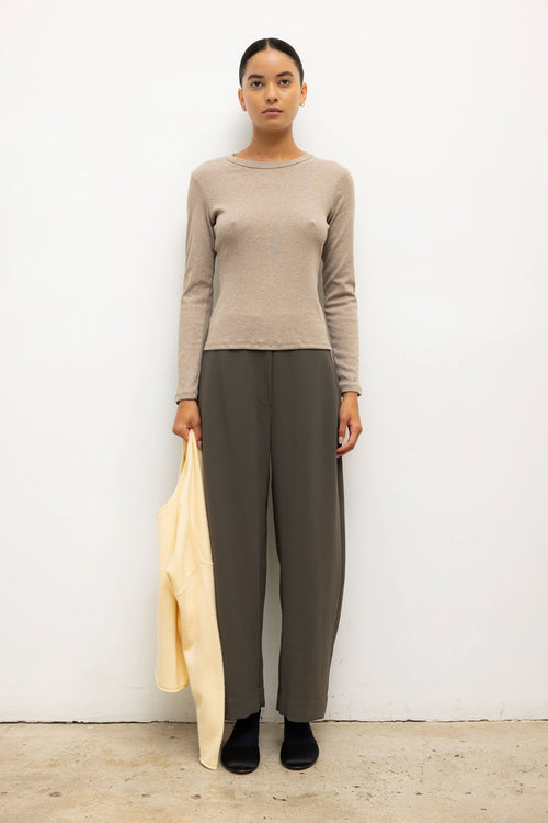Arielle Barrel Pant - Olive - Image 1