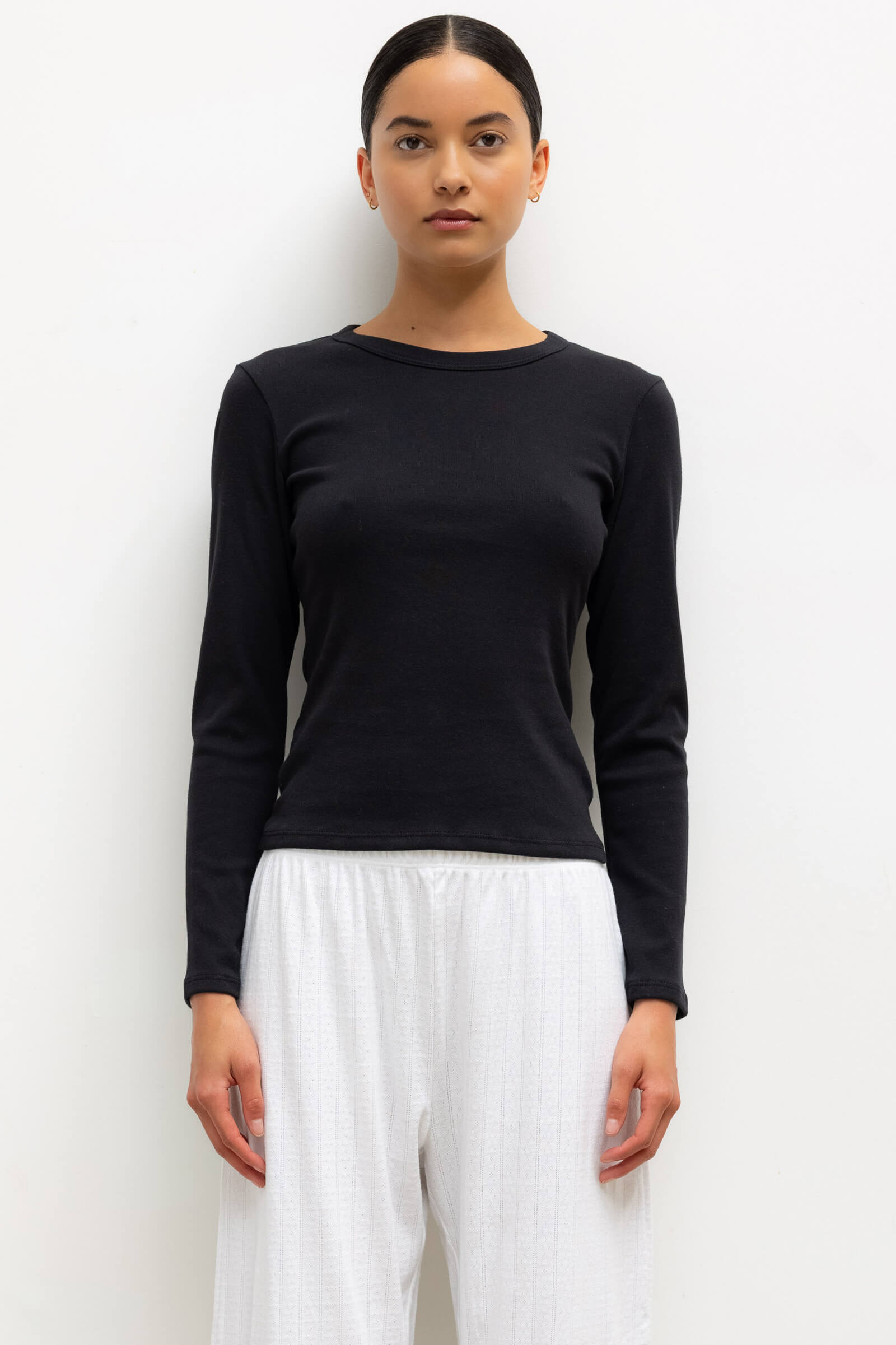 The Nando Slim Fit Long Sleeve 2 Pack - White/Black