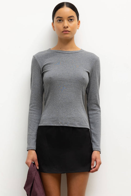 Pre-Order: Nando Slim Fit Long Sleeve - Granite - Image 1