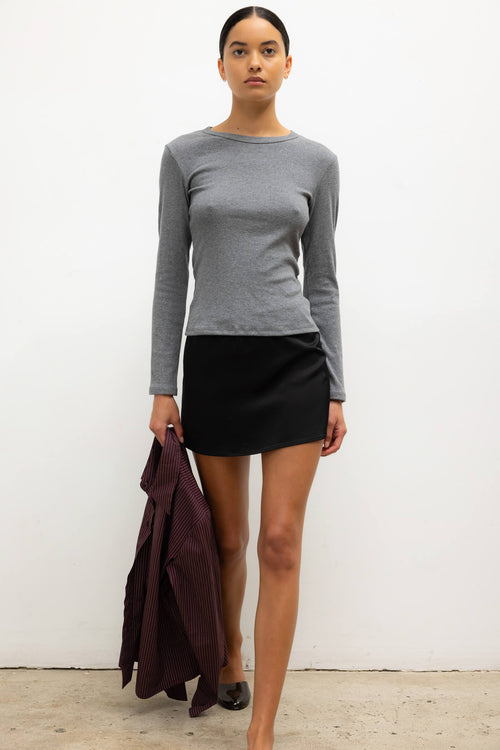 Pre-Order: Nando Slim Fit Long Sleeve - Granite - Image 4
