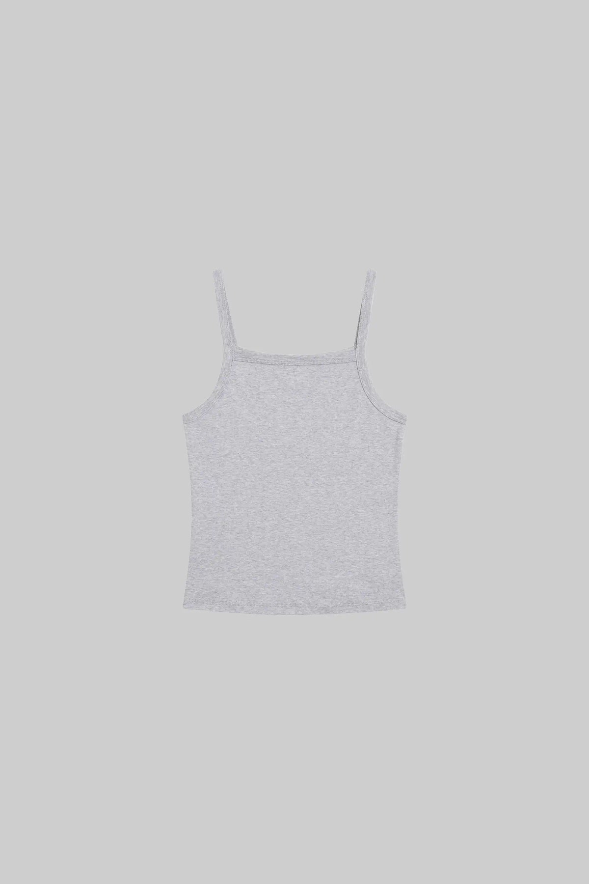 Nando Square Neck Tank - Light Grey Melange - Image 2