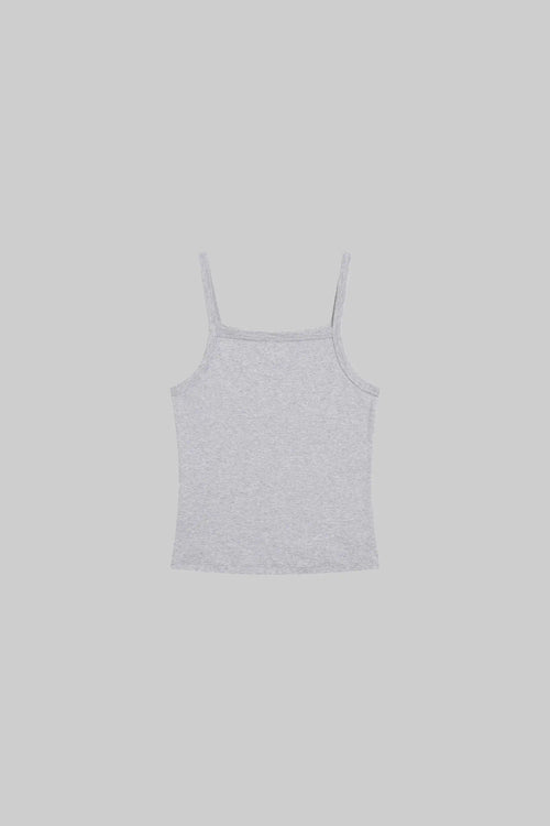 Nando Square Neck Tank - Light Grey Melange - Image 2