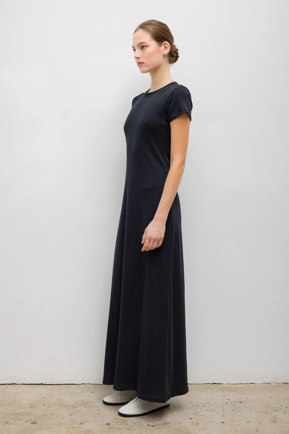 Nando Short Sleeve Maxi Dress - Black - Image 3