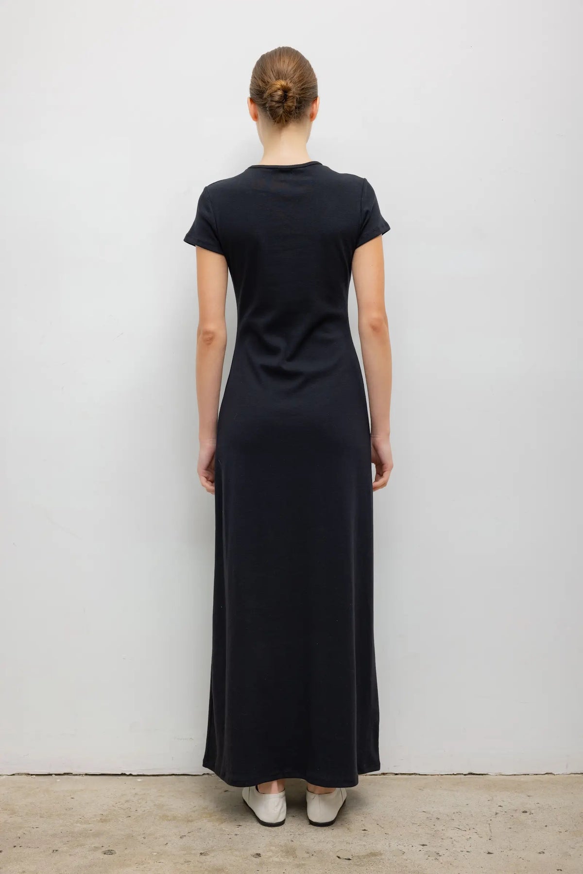 Nando Short Sleeve Maxi Dress - Black - Image 4
