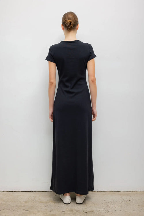 Nando Short Sleeve Maxi Dress - Black - Image 4