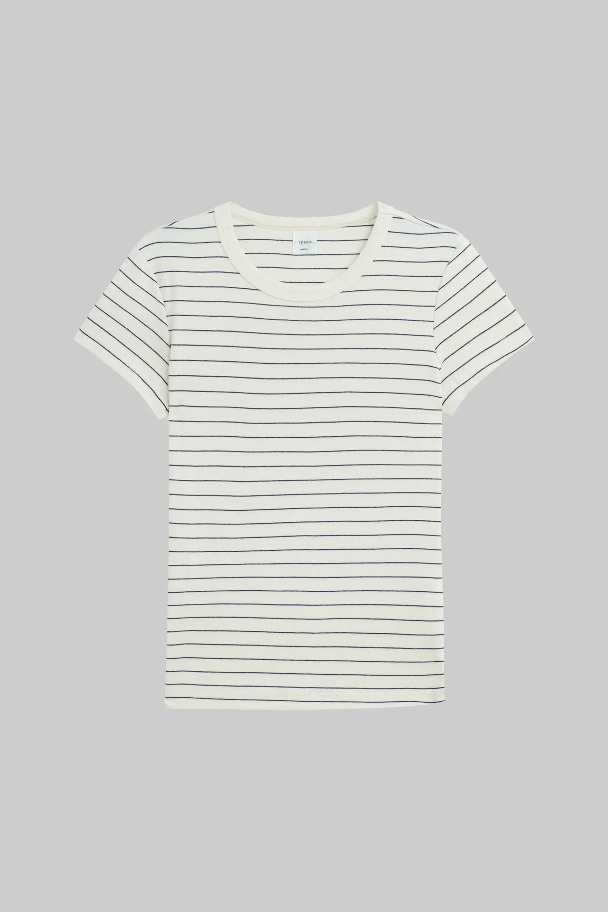 Nando Stripe Slim Fit Tee - Natural/Midnight Stripe - Image 2