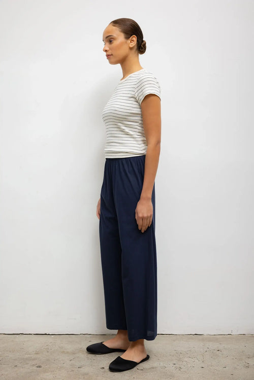 Nando Stripe Slim Fit Tee - Natural/Midnight Stripe - Image 6