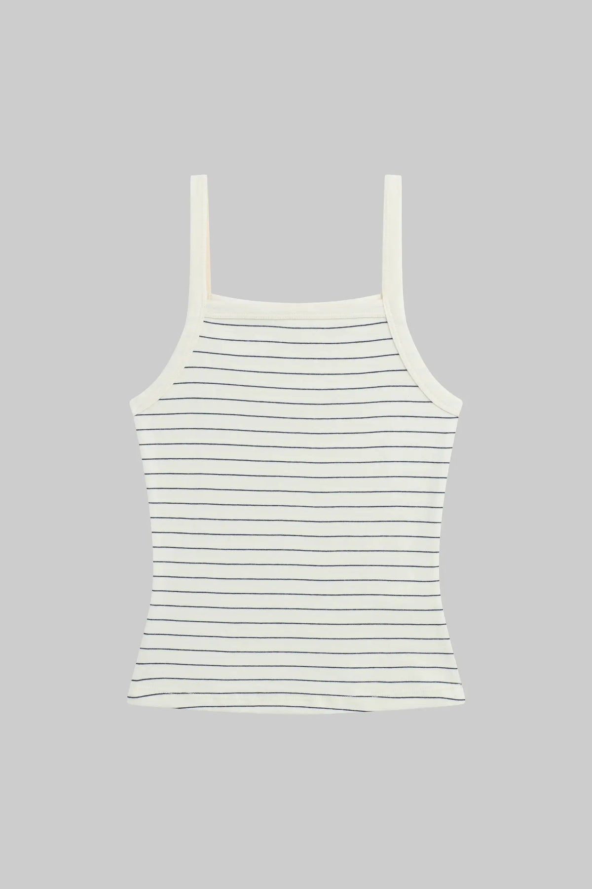 Nando Stripe Square Neck Tank - Natural/Midnight Stripe - Image 2