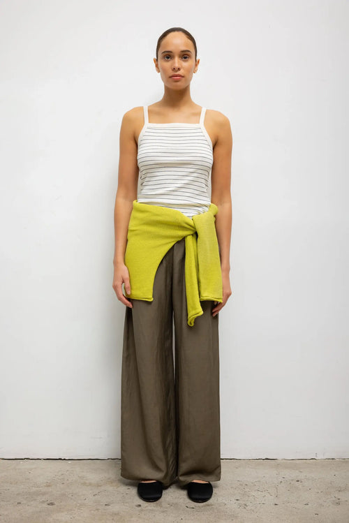 Nando Stripe Square Neck Tank - Natural/Midnight Stripe - Image 3
