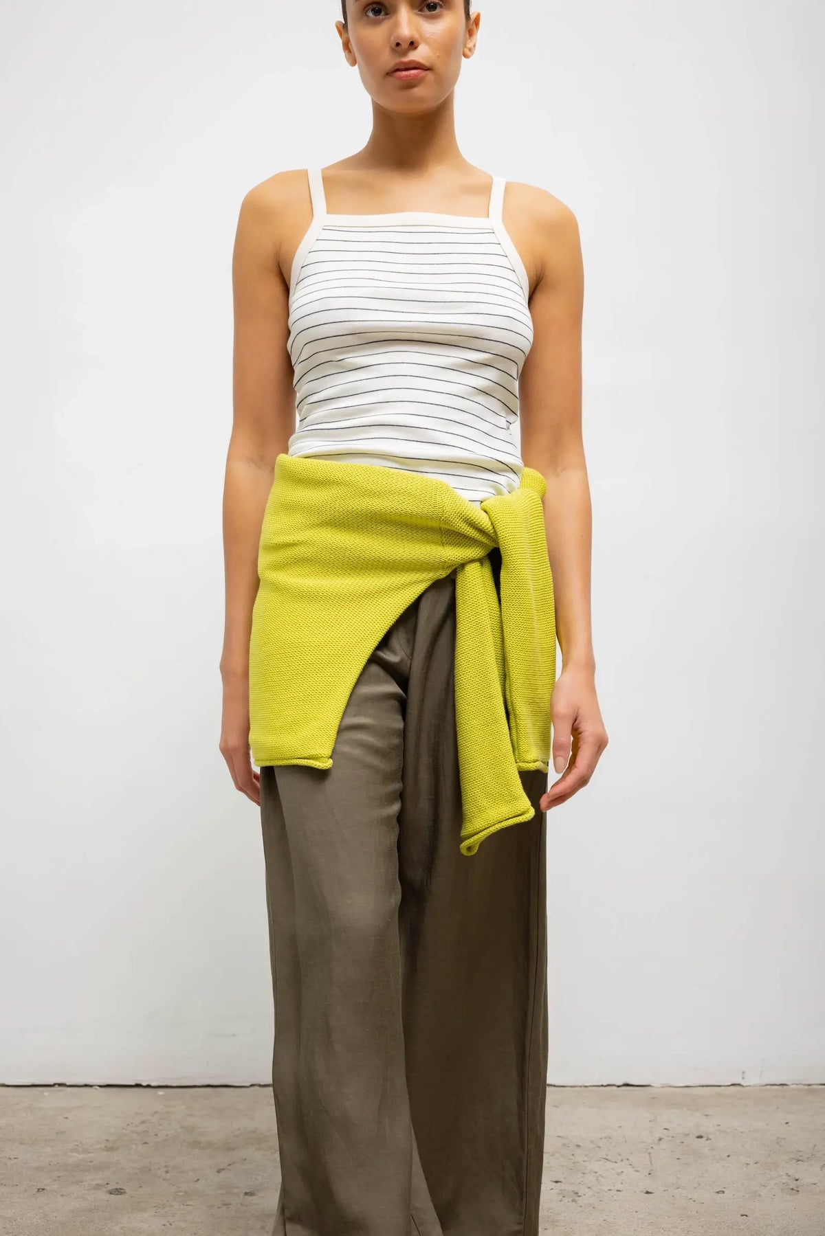 Nando Stripe Square Neck Tank - Natural/Midnight Stripe - Image 5