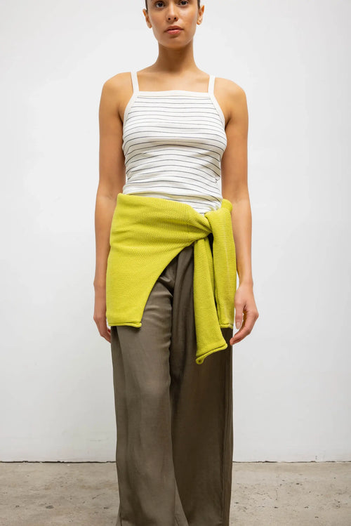 Nando Stripe Square Neck Tank - Natural/Midnight Stripe - Image 5
