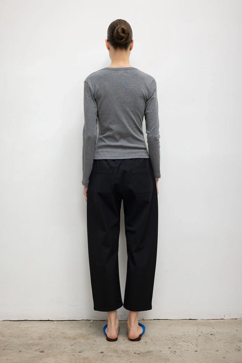 Pre-Order: Nando Slim Long Sleeve V Neck - Granite - Image 7