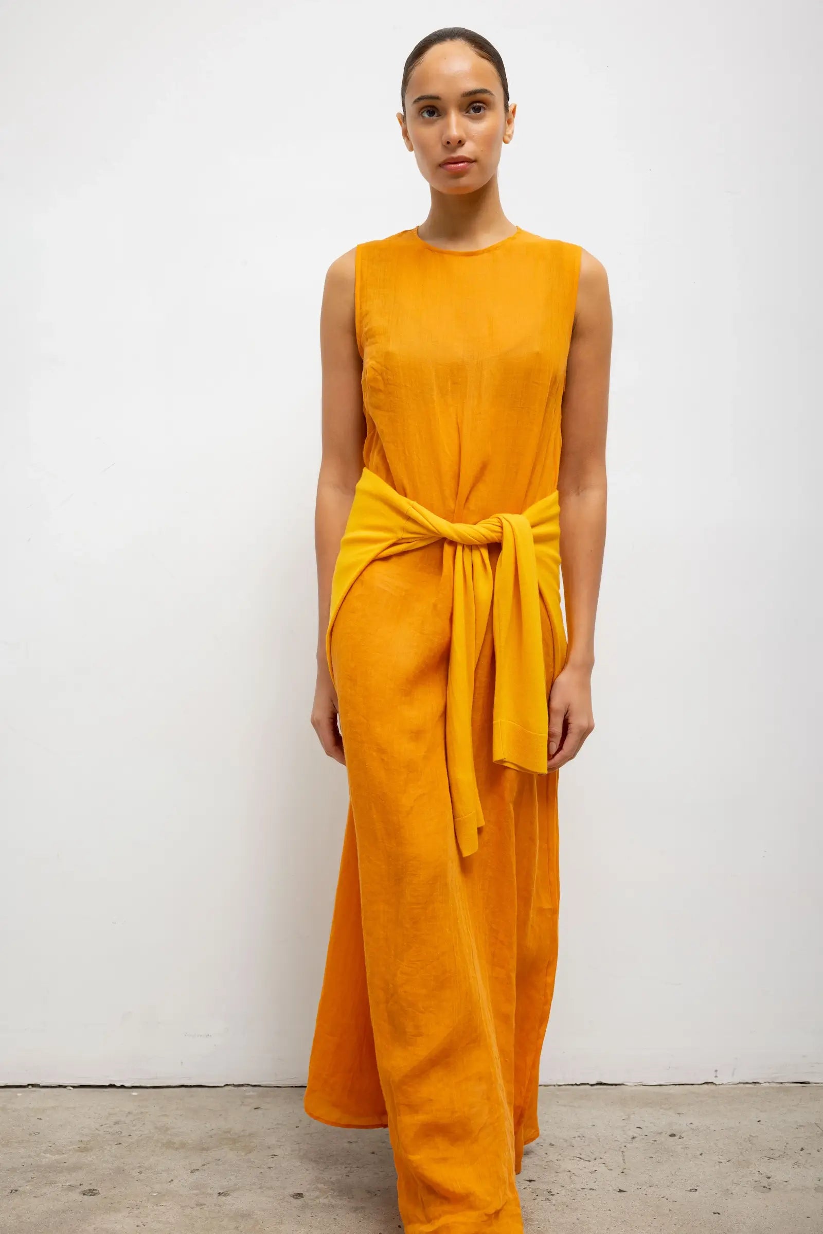 Niko Sleeveless Crew Maxi Dress