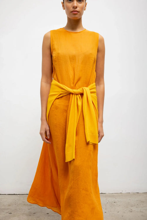 Niko Sleeveless Crew Maxi Dress - Amber - Image 4
