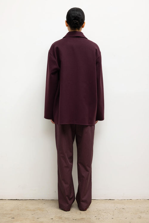 Noah Button Down Jacket - Bordeaux - Image 7