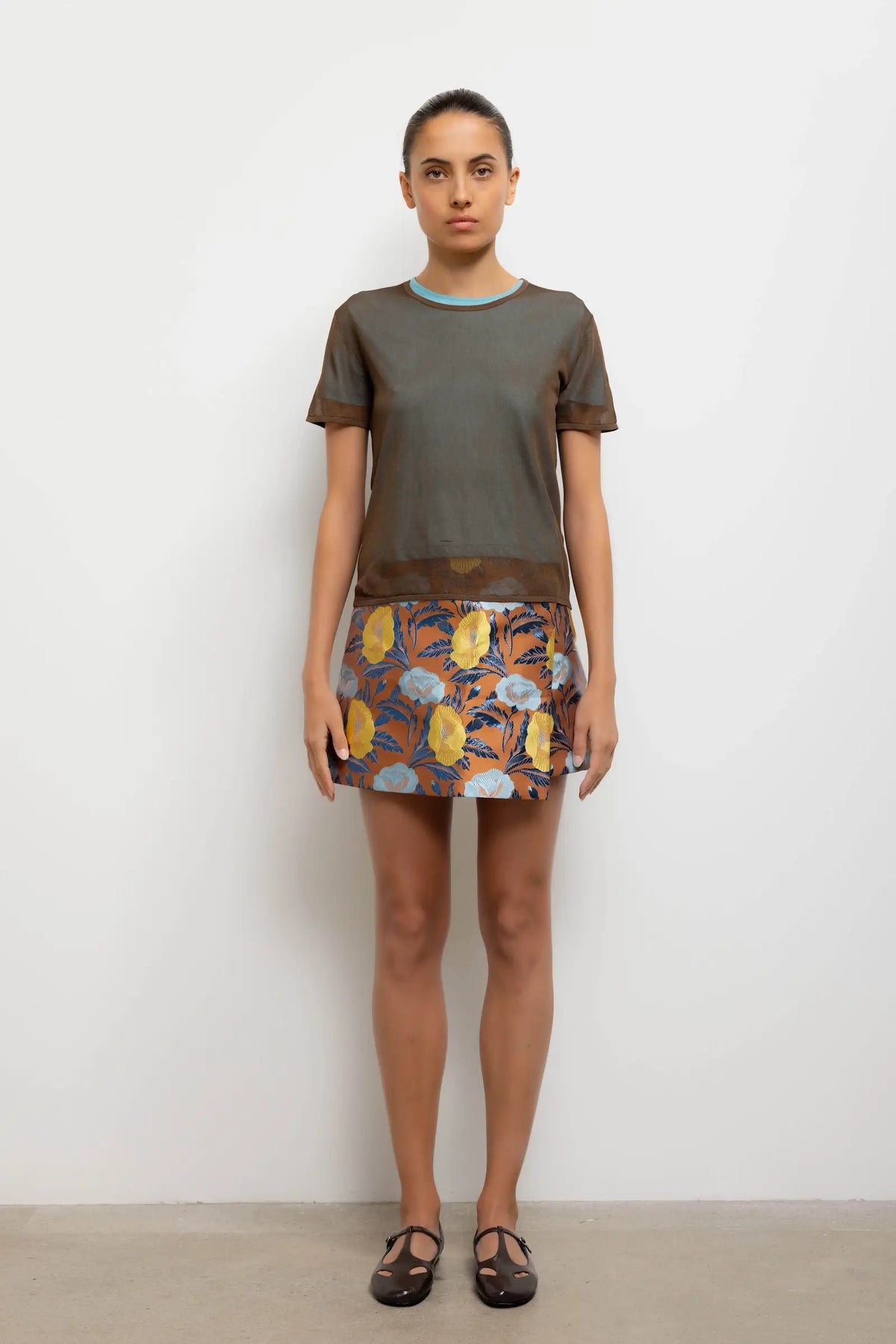 Pam Wrap Skirt - Marigold Jacquard - Image 1