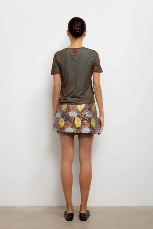 Pam Wrap Skirt - Marigold Jacquard - Image 6