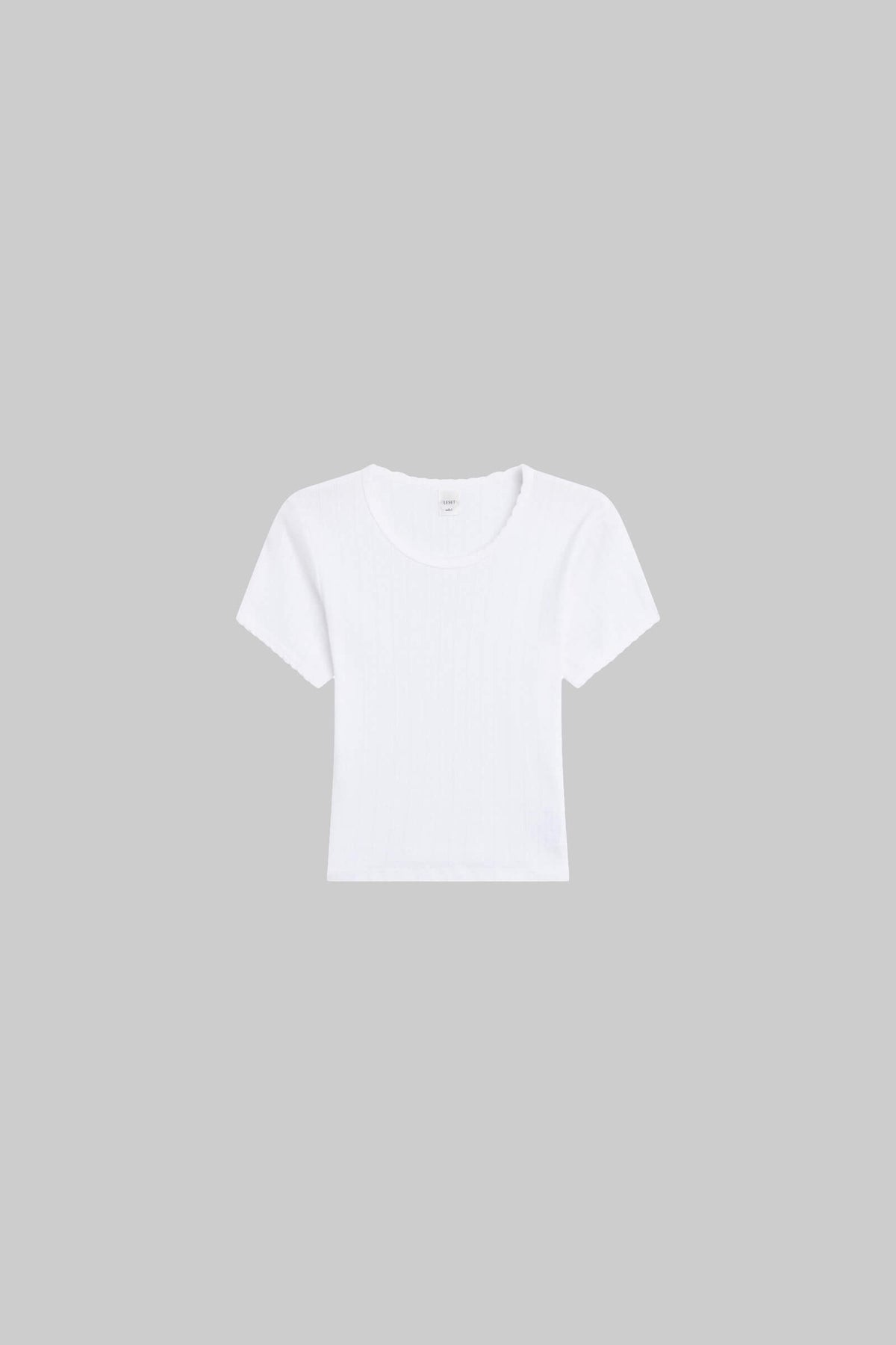 Pointelle Baby Tee - White - Image 2