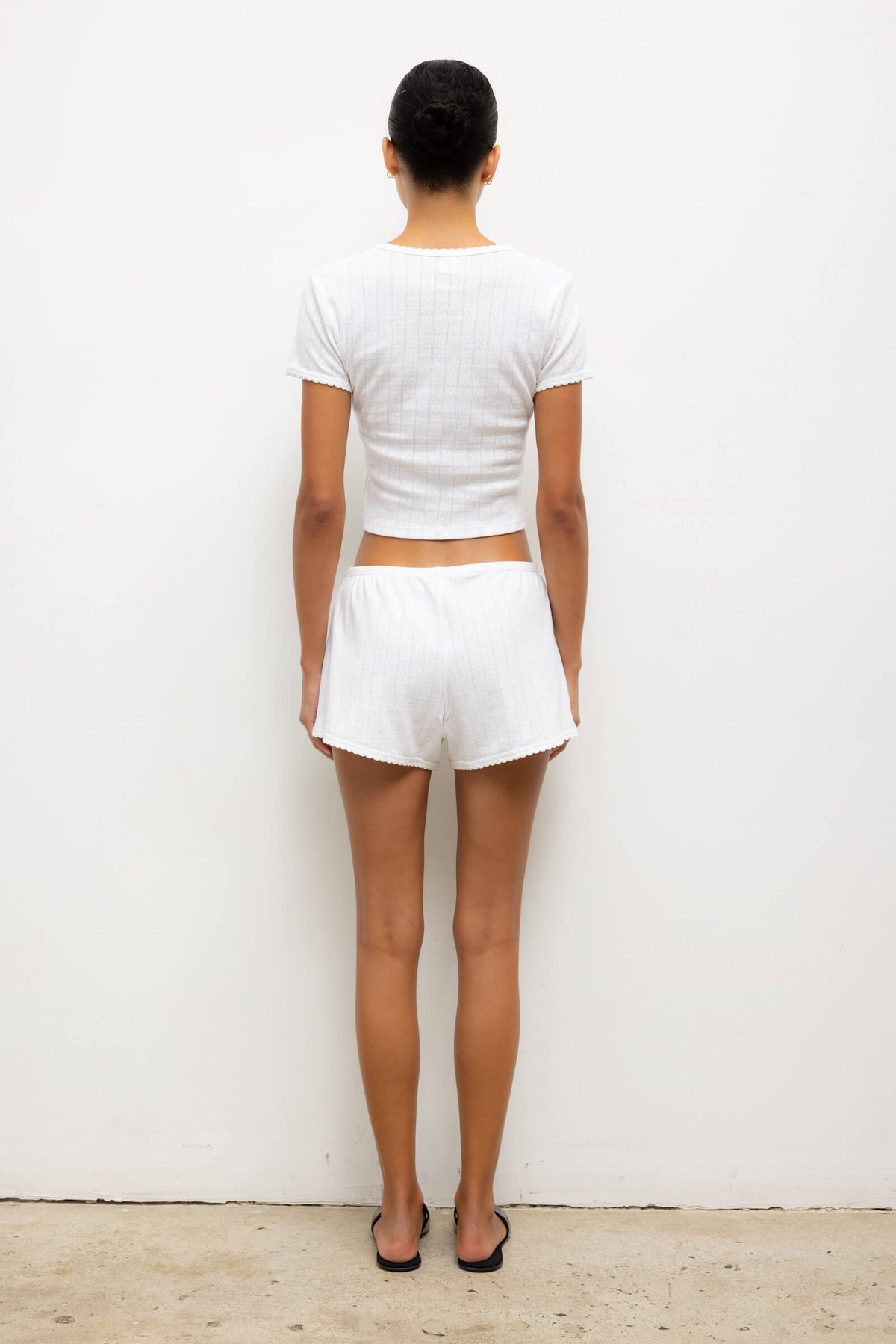 Pointelle Mini Short - White - Image 5