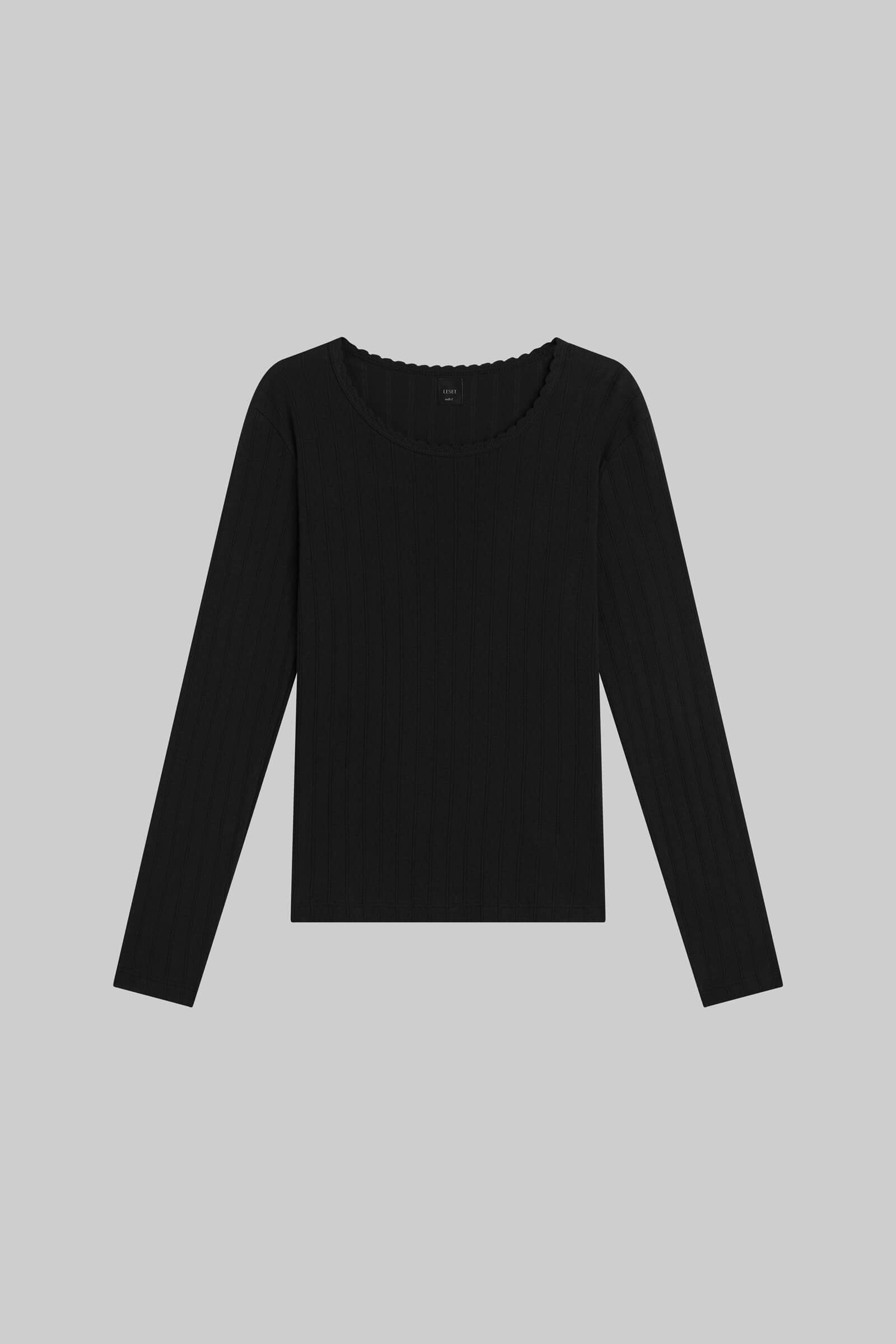 Pointelle Slim Fit Long Sleeve-2