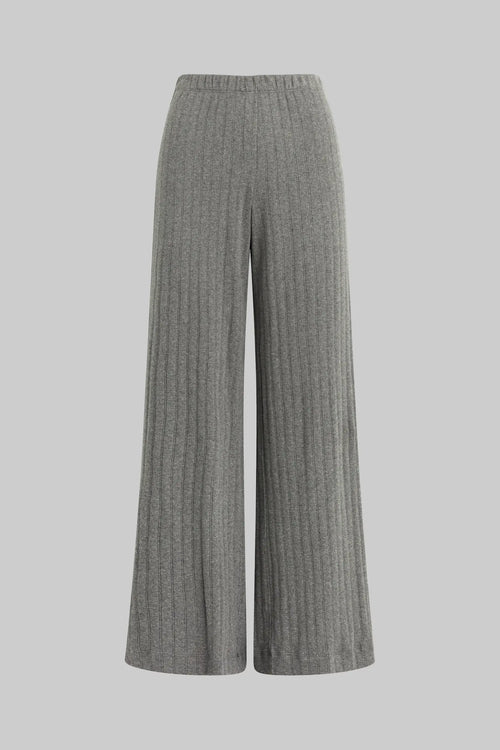 Pre-Order: Pointelle Wide Leg Pant - Granite - Image 2