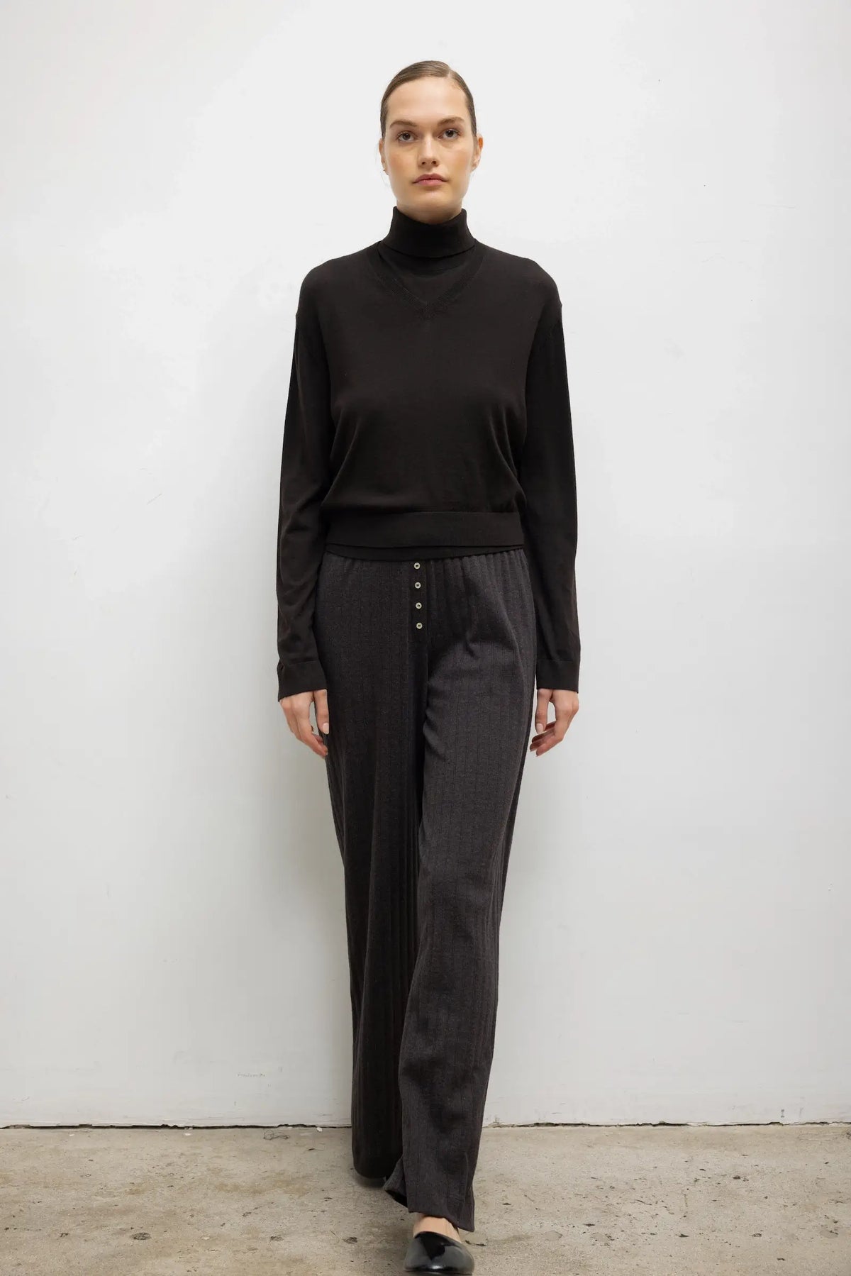 Pointelle Boxer Pant - Hickory Melange - Image 3
