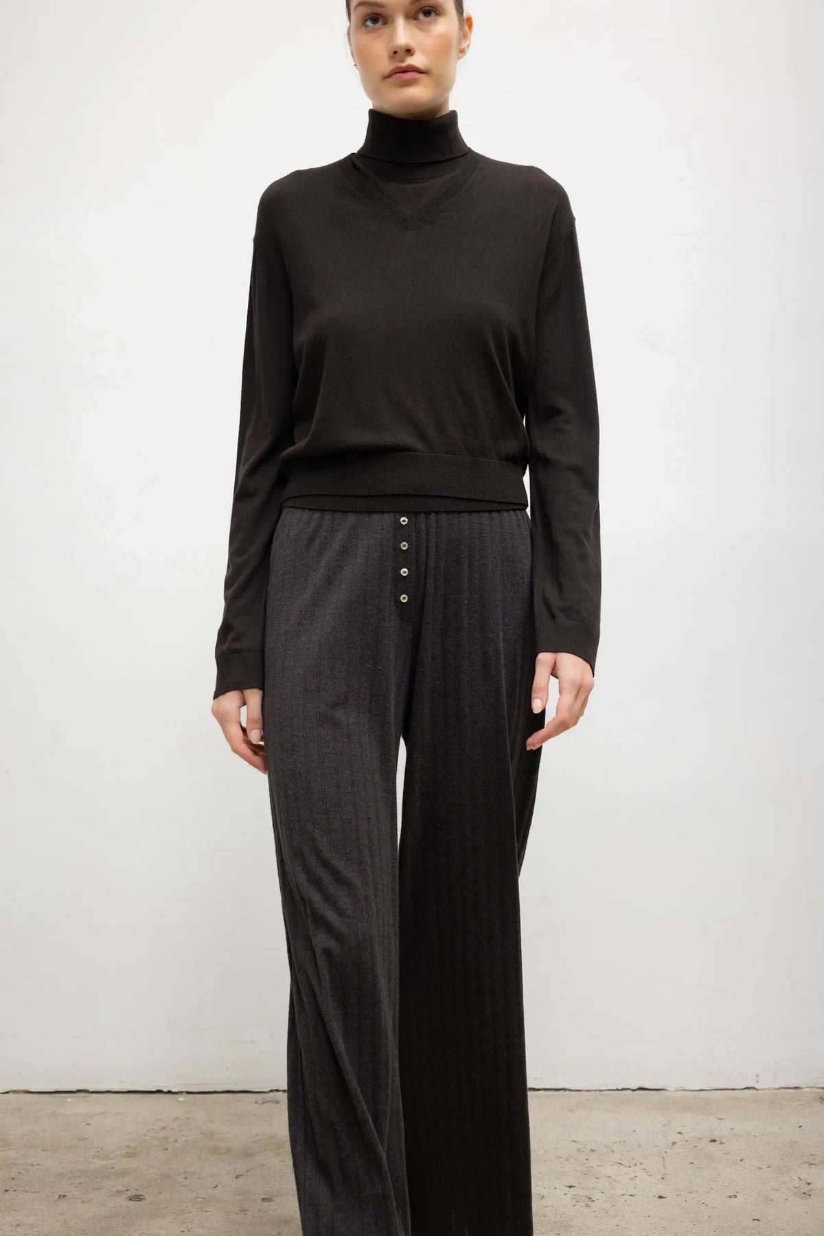 Pointelle Boxer Pant - Hickory Melange - Image 4