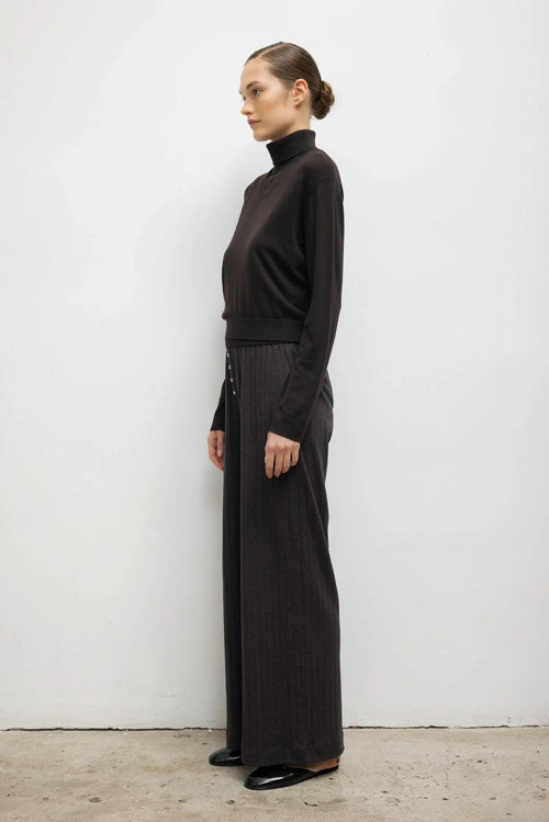 Pointelle Boxer Pant - Hickory Melange - Image 5