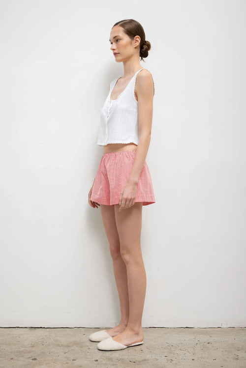 Pointelle Button Down Tank - White - Image 6