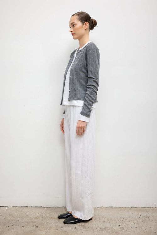 Pre-Order: Pointelle Classic Cardigan II - Granite - Image 6