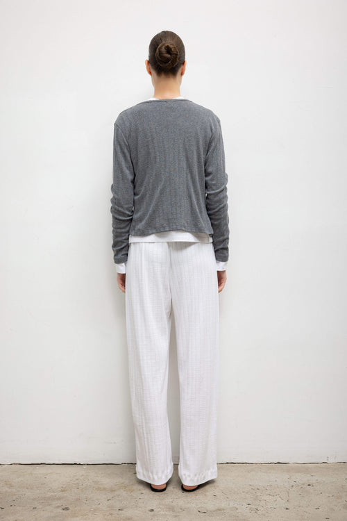 Pre-Order: Pointelle Classic Cardigan II - Granite - Image 7
