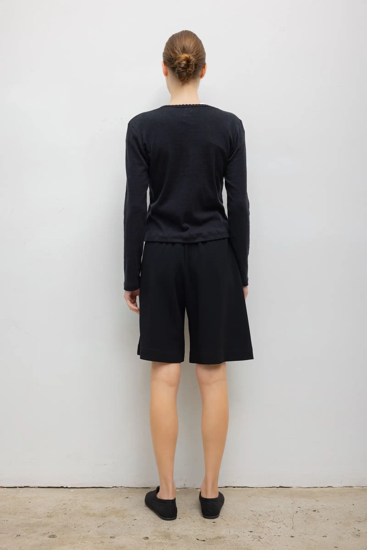 Pointelle Classic Cardigan II - Black - Image 5