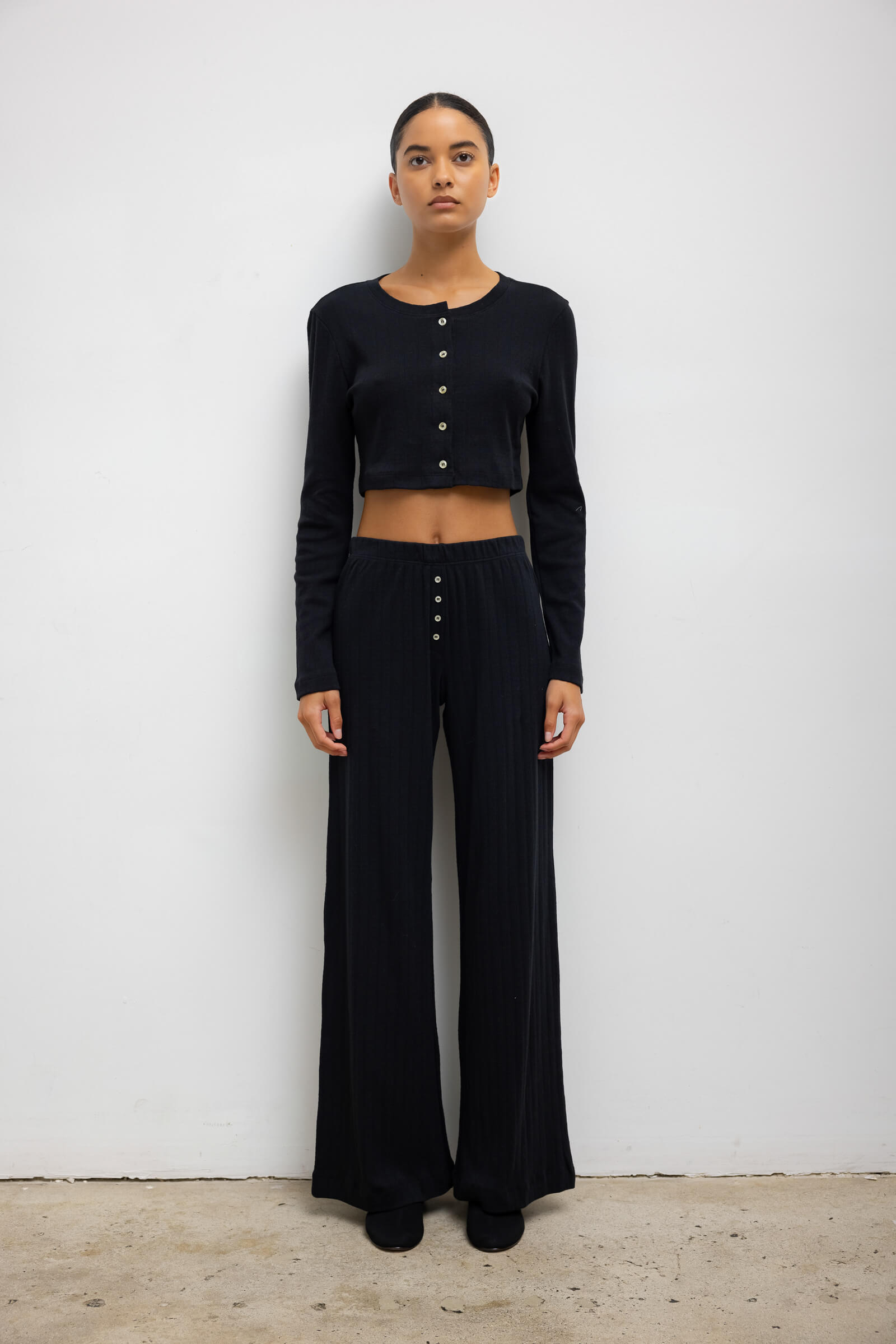 Pointelle Crop Cardigan