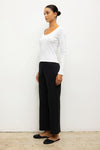 Pointelle Crop Wide Leg Pant