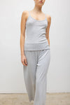 Pointelle Crop Wide Leg Pant