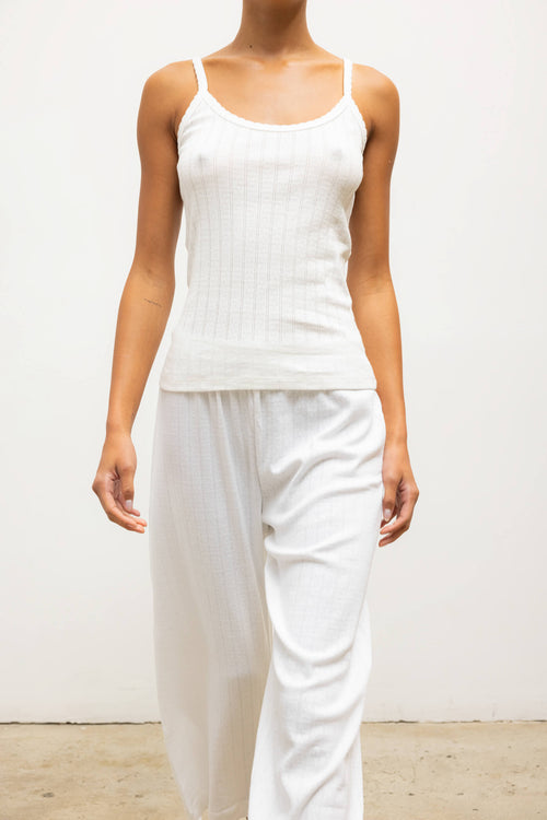 Pointelle Tank - White - Image 5