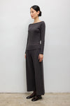 Pointelle Crop Wide Leg Pant