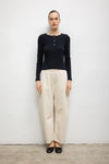 Pointelle Long Sleeve Henley