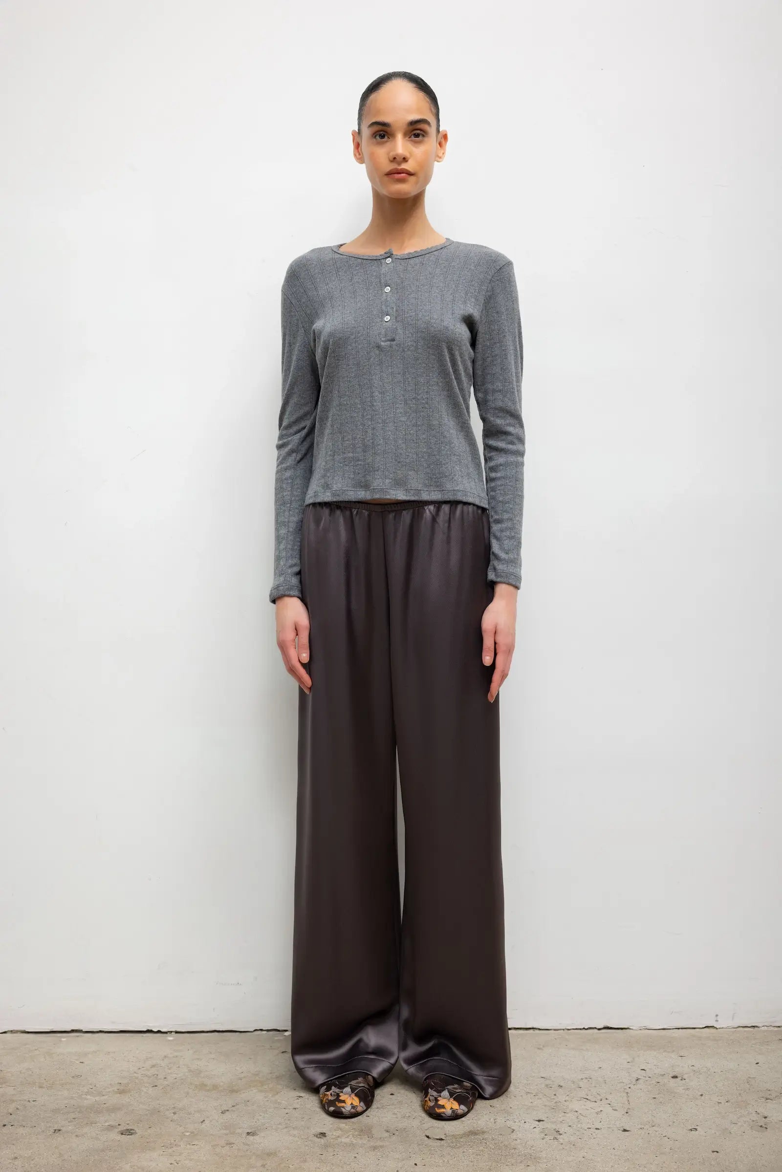 Pre-Order: Pointelle Long Sleeve Henley