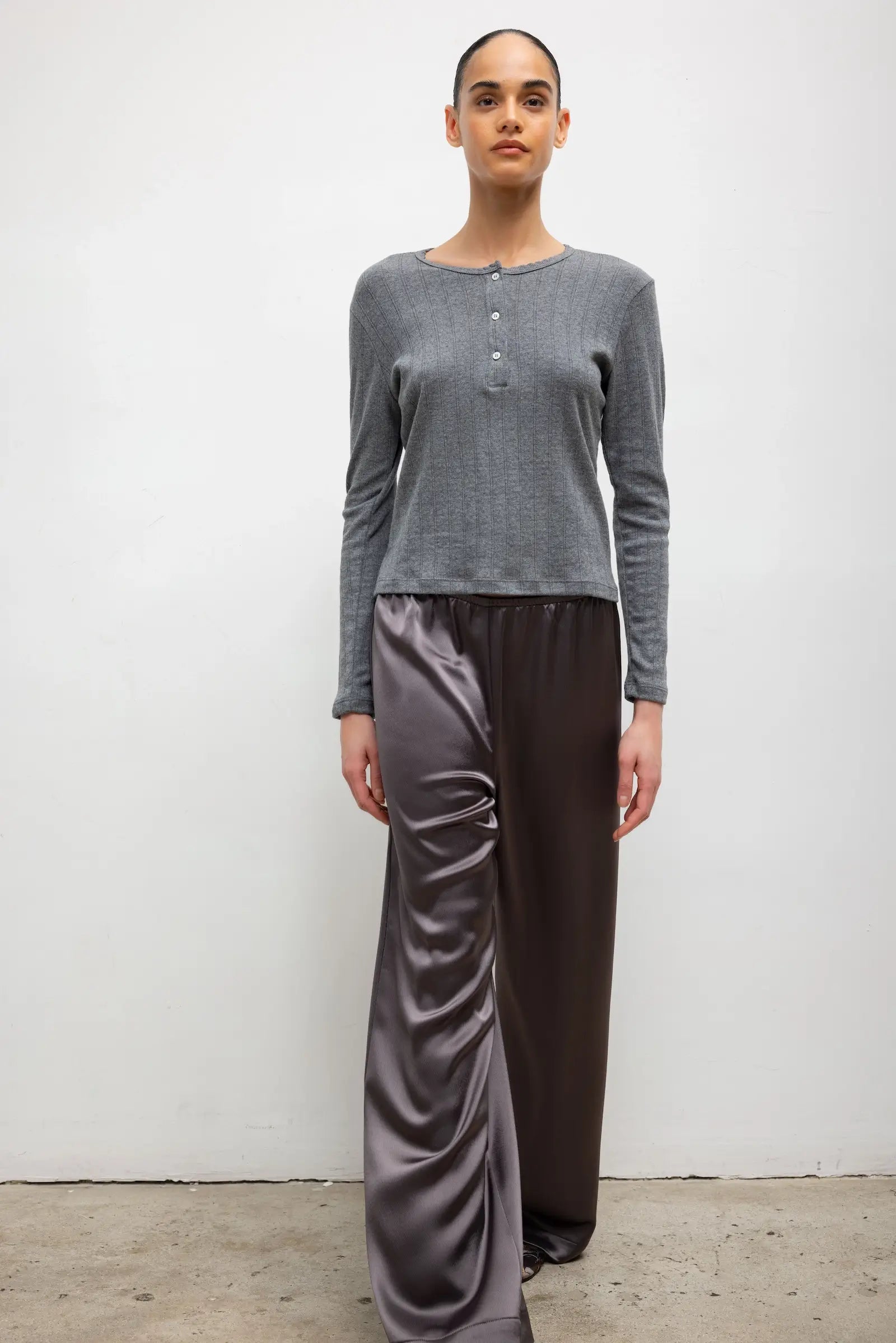 Pre-Order: Pointelle Long Sleeve Henley