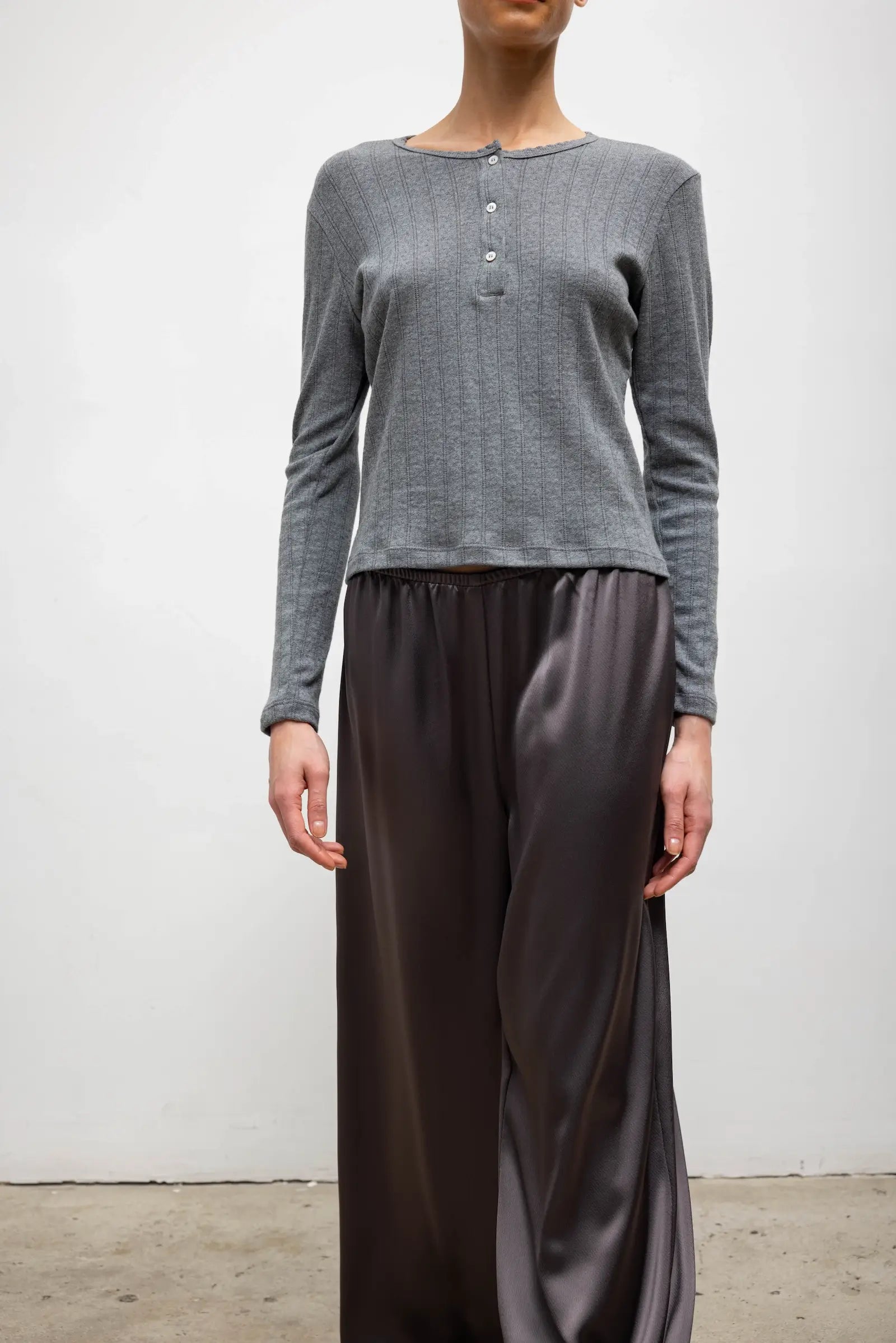 Pre-Order: Pointelle Long Sleeve Henley