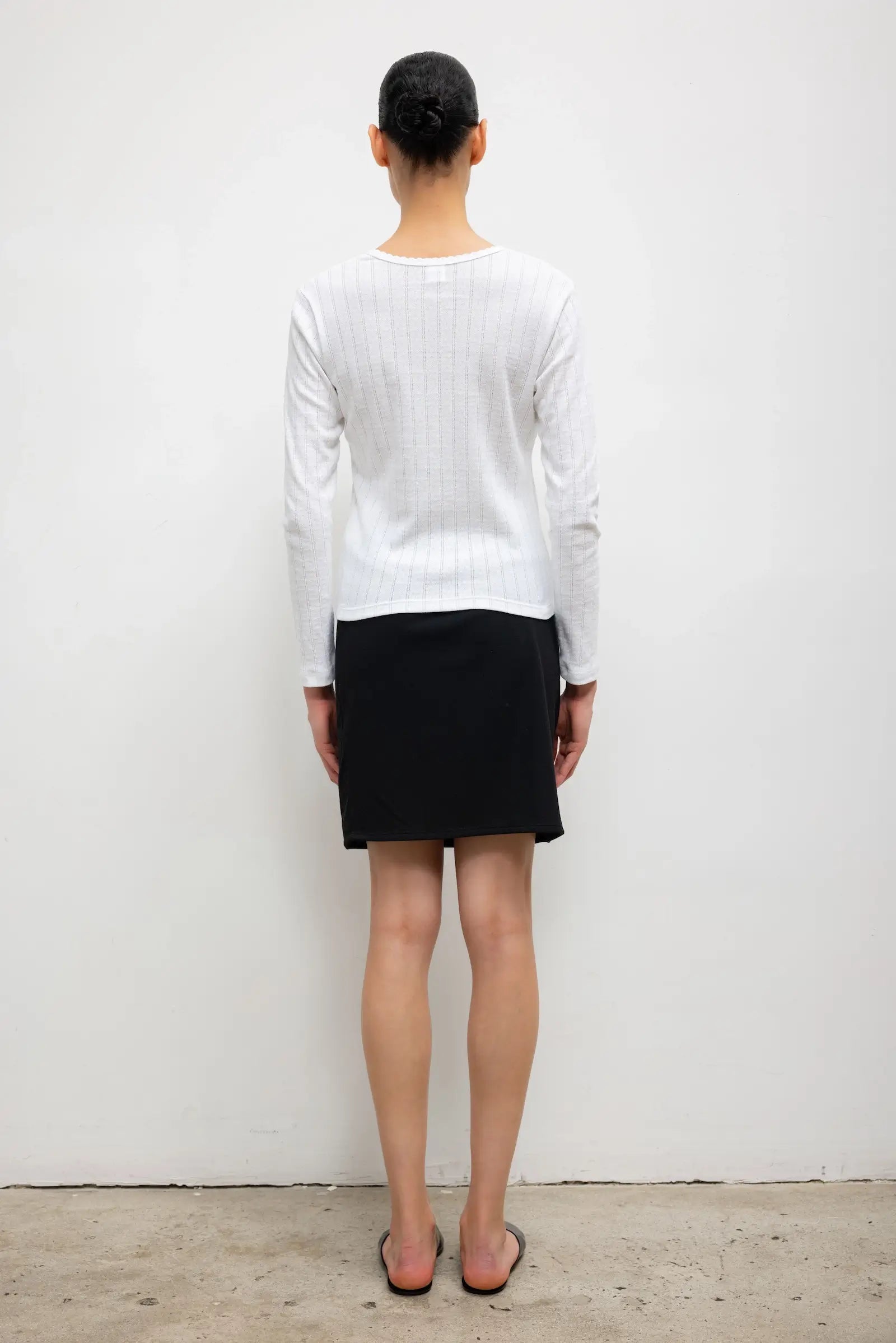 Pointelle Long Sleeve Henley